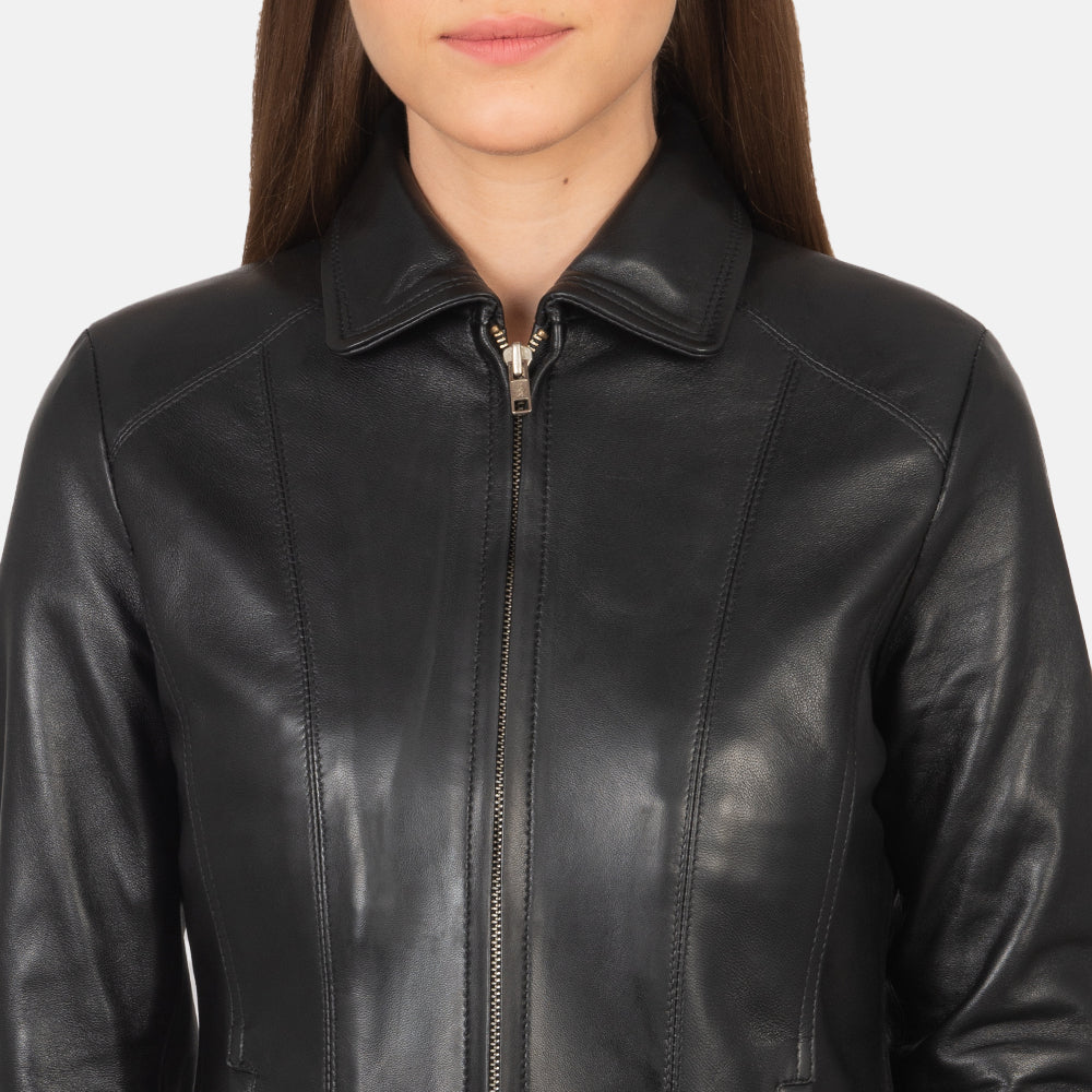 Colette Black Leather Jacket SH621