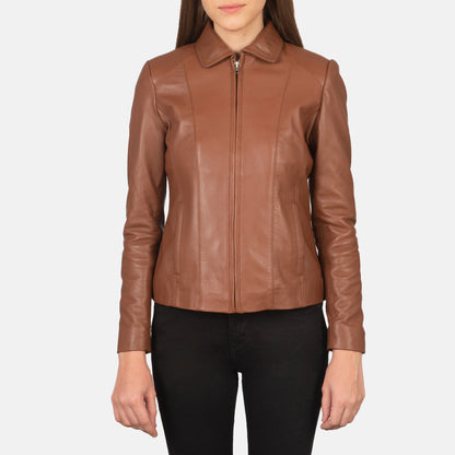 Colette Brown Leather Jacket SH620