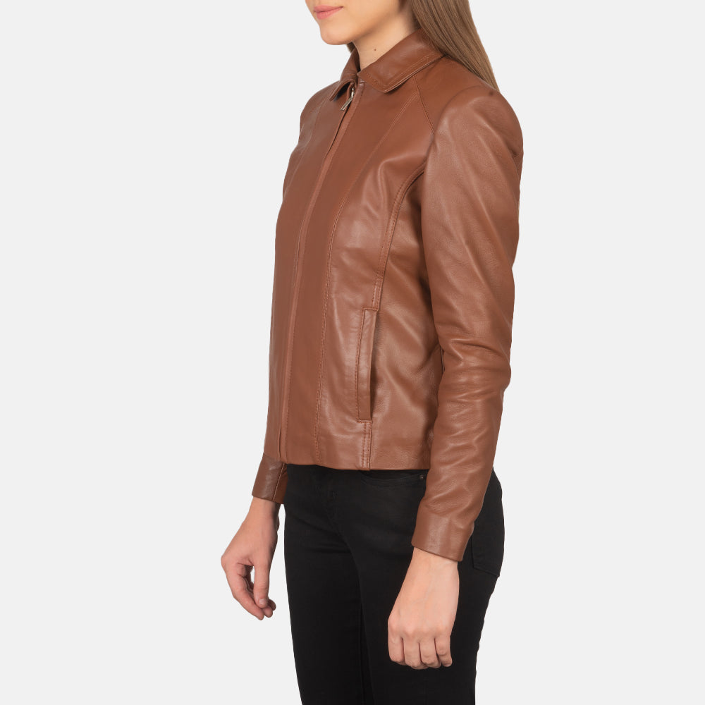 Colette Brown Leather Jacket SH620
